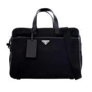 Prada Vintage Pre-owned Nylon handvskor Black, Dam