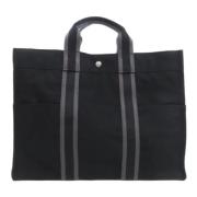 Hermès Vintage Pre-owned Canvas handvskor Black, Dam