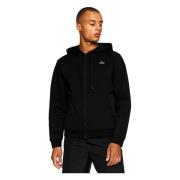 Lacoste Svart Basic Dragkedja Jacka Black, Herr