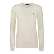 Polo Ralph Lauren Rundhalsad stickad tröja Beige, Dam