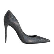 Dolce & Gabbana Multifärgat Läder Stiletto Pumps med Logo Black, Dam