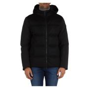 Colmar Huvad Stickad Pufferjacka Black, Herr