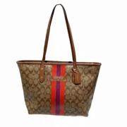 Coach Pre-owned Pre-owned Canvas axelremsvskor Brown, Dam