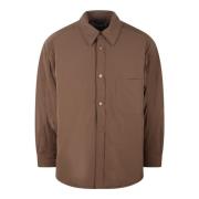 Autry Vadderad Overshirt Tryckknappstängning Brown, Herr