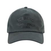 Iceberg Bomull gabardin baseballkeps Gray, Herr