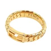 Fendi Vintage Pre-owned Metall ringar Yellow, Dam