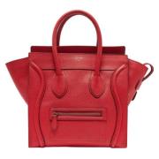 Celine Vintage Pre-owned Laeder totevskor Red, Dam