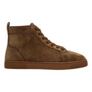 Christian Louboutin Hög Topp Sneaker i Louis Stil Brown, Herr