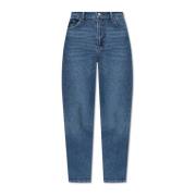 Anine Bing Logo Jeans Blue, Dam