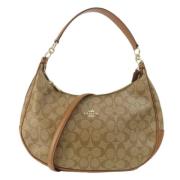 Coach Pre-owned Pre-owned Canvas axelremsvskor Brown, Dam