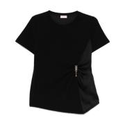 Liu Jo Svart Jersey Crew Neck T-shirt Black, Dam