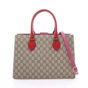 Gucci Vintage Pre-owned Belagd canvas gucci-vskor Beige, Dam