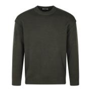 Paolo Pecora Ullblandad Crew-Neck Sweater Green, Herr