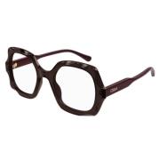 Chloé Fyrkantiga optiska glasögon i violett Purple, Unisex