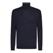 Ralph Lauren Hunter Navy Wool Jumper Blue, Herr