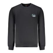 Lee Svart Herr Sweatshirt Långärmad Logo Black, Herr