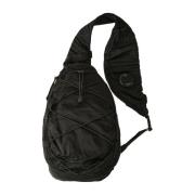 C.p. Company Svart Nylon Crossbody Väska med Justerbara Remmar Black, ...