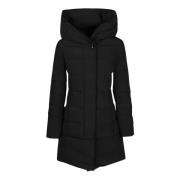 Woolrich Svart Puffy Prescott Parka Black, Dam