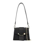 Strathberry Cirkulär Spänne Läder Crossbody-väska Black, Dam