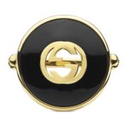 Gucci Sammanlänkad ring i gult guld, onyx och diamant Yellow, Dam