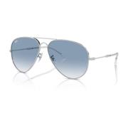 Ray-Ban Gamla Aviator solglasögon med blå linser Gray, Unisex