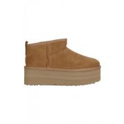 UGG Klassiska Ultra Mini Platform Ankelboots för Kvinnor Brown, Dam