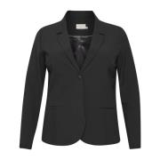 Kaffe Curve Klassisk Blazer Jacka Svart Djup Black, Dam