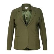 Kaffe Curve Klassisk Blazer Jacka Grape Leaf Green, Dam