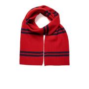 Part Two Mjuk Halsduk Salsa Navy Stripe Red, Dam