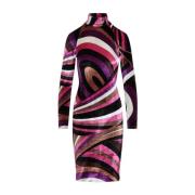 Emilio Pucci Fuchsia Brun Elegant Klänning Multicolor, Dam