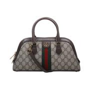 Gucci Elegant Ophidia Handväska i Stål Beige, Dam