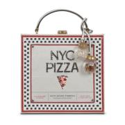 Kate Spade Röd Pizza Box Top Handtag Väska Red, Dam