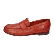 Moma Vintage Läder Loafers för Kvinnor Orange, Dam