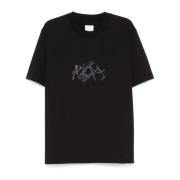 ROA Svart Grafisk T-shirt Black, Herr