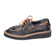 Moma Vintage Läder Damsneakers Black, Dam