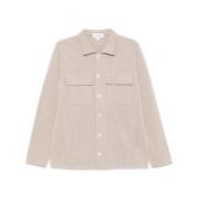 Lardini Beige Ull Cardigan Stickad Knapp Fram Beige, Herr