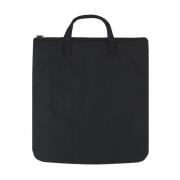 Comme des Garçons Svart Nylon Toteväska med Silverdetaljer Black, Herr