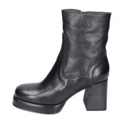 Moma Vintage Läder Ankelboots för Kvinnor Black, Dam