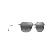 Maui Jim Titanium Polariserade Solglasögon Fyrkantig Matt Grå Gray, Un...