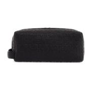 Salvatore Ferragamo Präglad Gancini Mönster Beauty Case Black, Herr