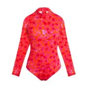 Vilebrequin Långärmad Ny Leopard Rashguard Baddräkt för Damer Orange, ...