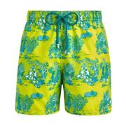 Vilebrequin Deep Sea Toile de Jouy Badshorts för män Multicolor, Herr