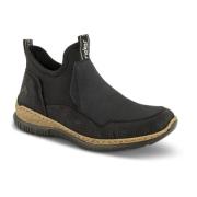 Rieker Kort Svart Boot med Elastisk Neopren Black, Dam