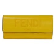 Fendi Vintage Pre-owned Laeder plnbcker Yellow, Dam