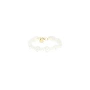 Simone Rocha Daisy Bead Floral Chain Armband White, Dam