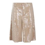 Retrofête Paljett Fest Shorts Beige, Dam