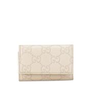 Gucci Vintage Pre-owned Laeder nyckelhllare Beige, Dam