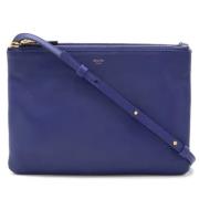 Celine Vintage Pre-owned Laeder crossbodyvskor Blue, Dam