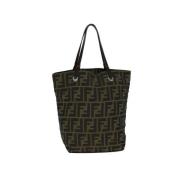 Fendi Vintage Pre-owned Canvas handvskor Black, Dam