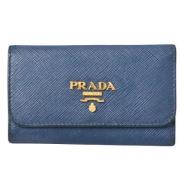 Prada Vintage Pre-owned Laeder nyckelhllare Blue, Unisex